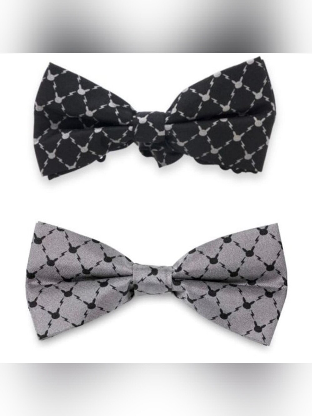 x2 New Pikachu Classics Silhouette Bow Tie (One Size-Adult)